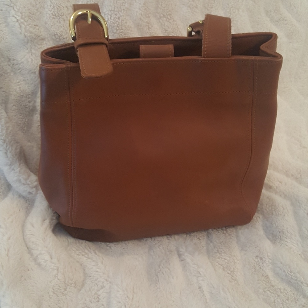 Vintage light brown Coach small tote